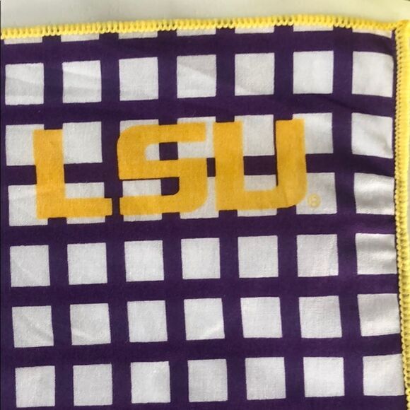 COPY - New LSU Pocket Square Handkerchief 13.5 square Set of two - Picture 3 of 3
